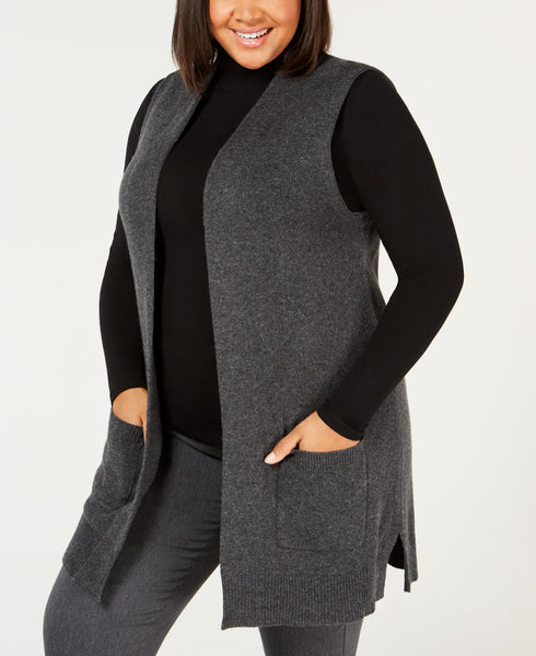 Karen Scott Plus Size Duster Sweater Vest